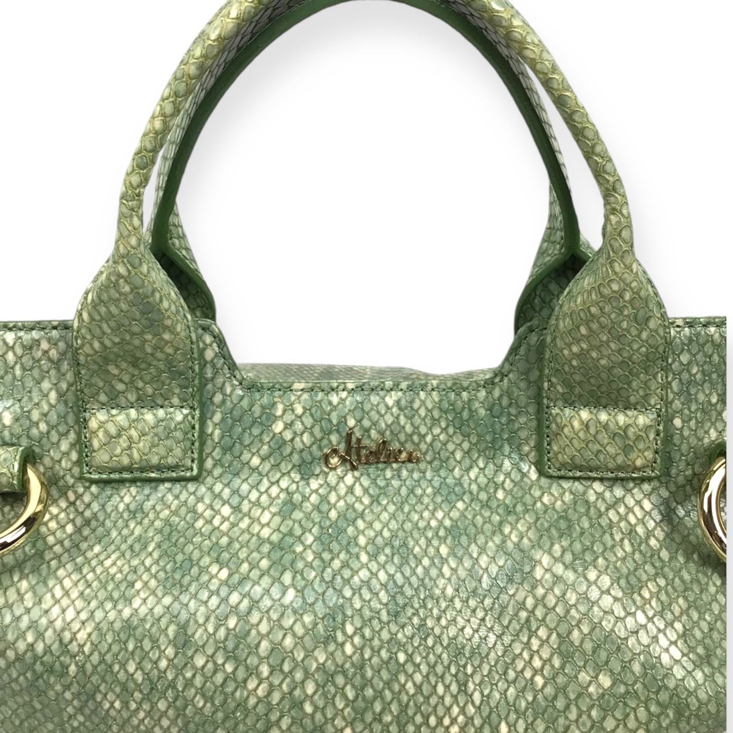 Brahmin Hingham Mint Green Atelier Satchel - Chic Luxury Handbag