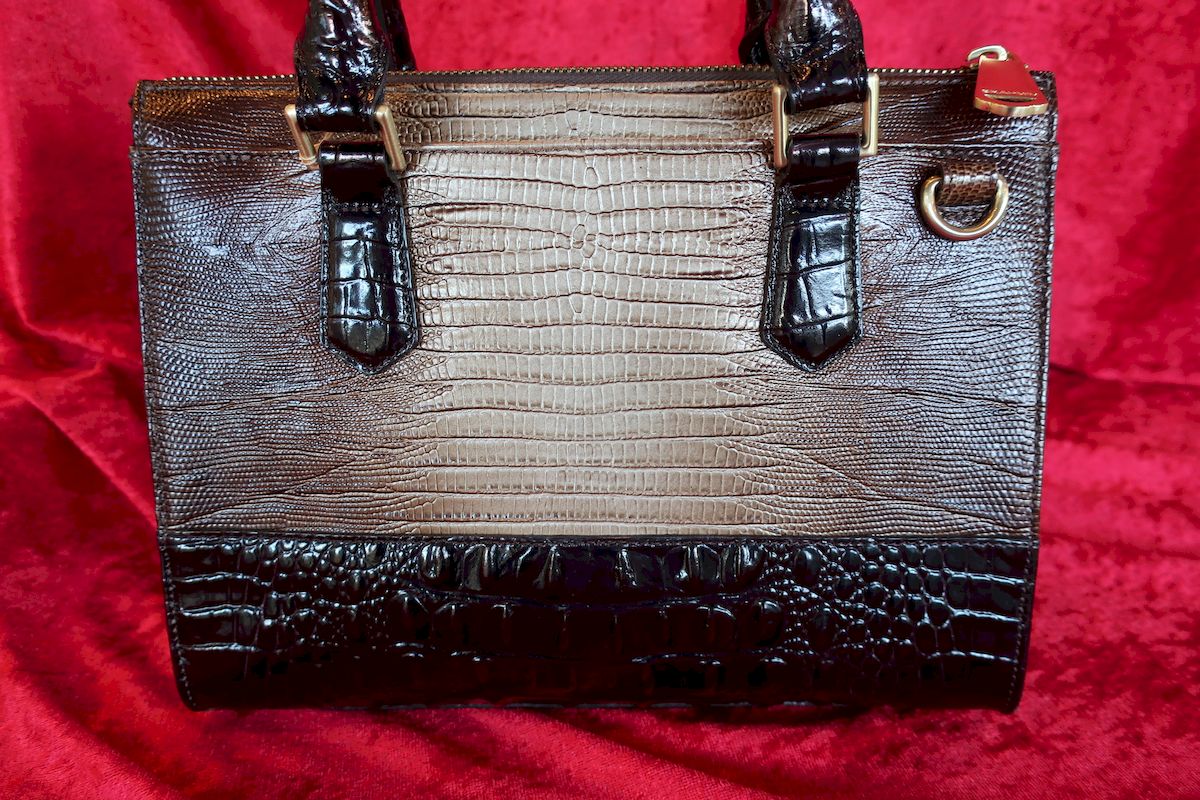 Brahmin Small Black Camille Satchel Hand Bag