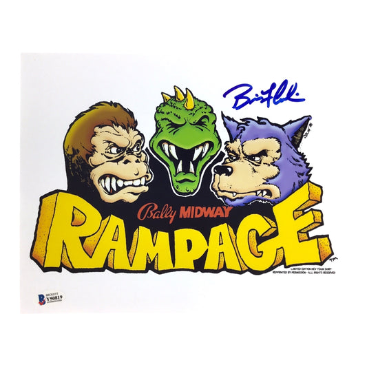 Brian Colin Signed 8x10 Rampage Video Game Designer Photo (Beckett Certified)