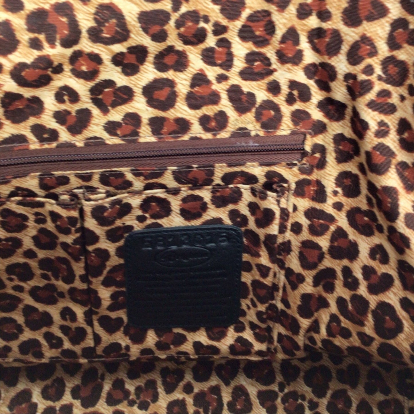 Brighton Leopard Print Haircalf Face Picture Handbag Preloved