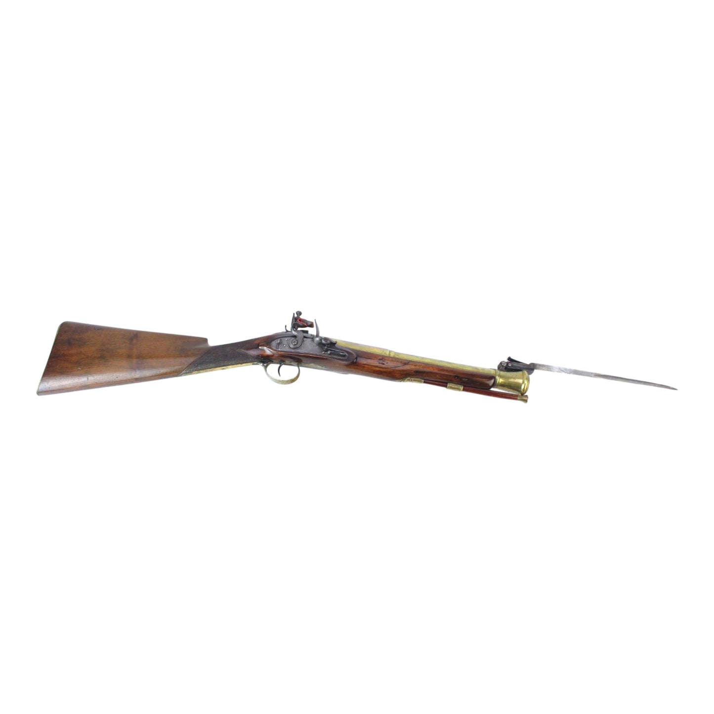British Flintlock Blunderbuss with Spring Bayonet by W. Bond, London