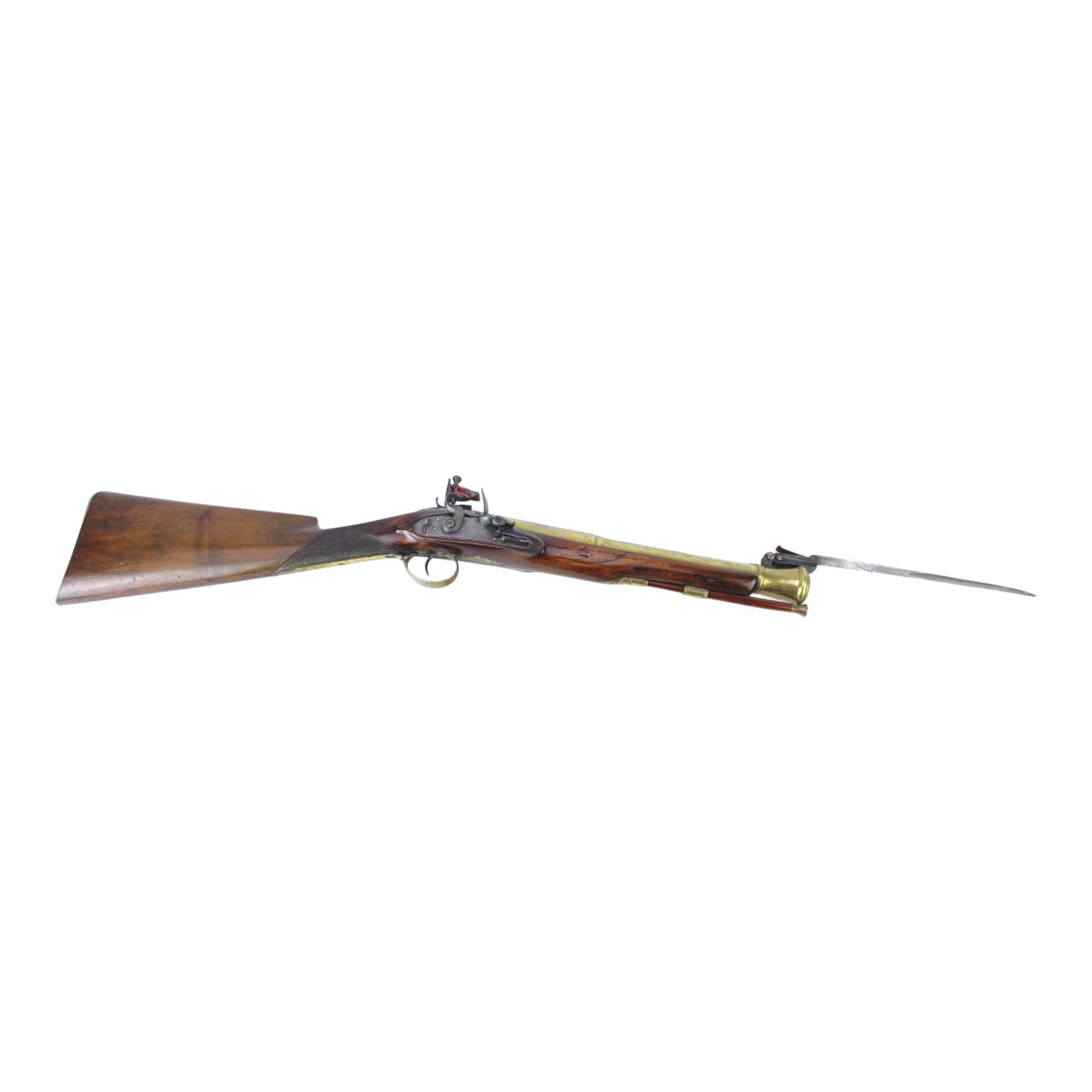 British Flintlock Blunderbuss with Spring Bayonet by W. Bond, London