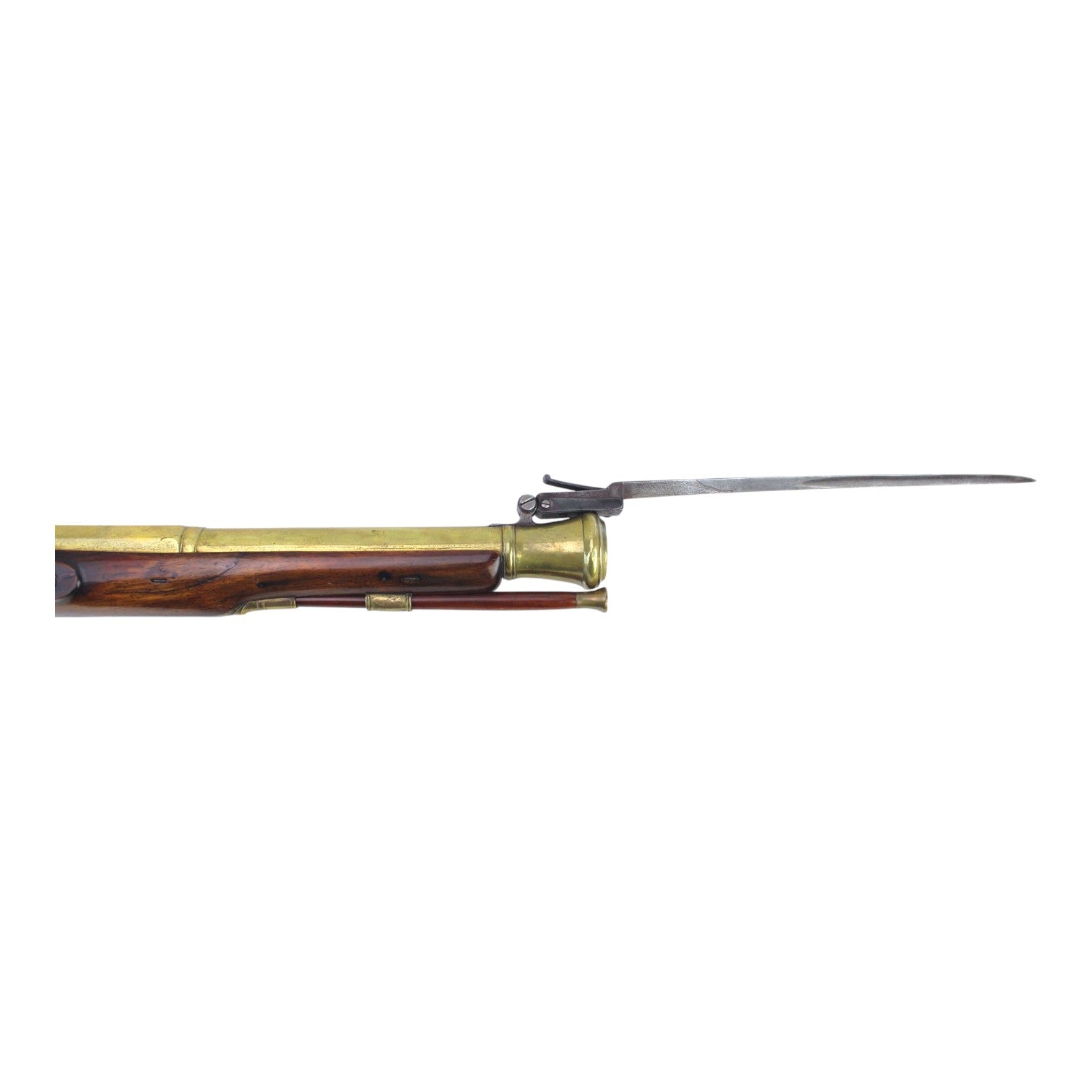 British Flintlock Blunderbuss with Spring Bayonet by W. Bond, London