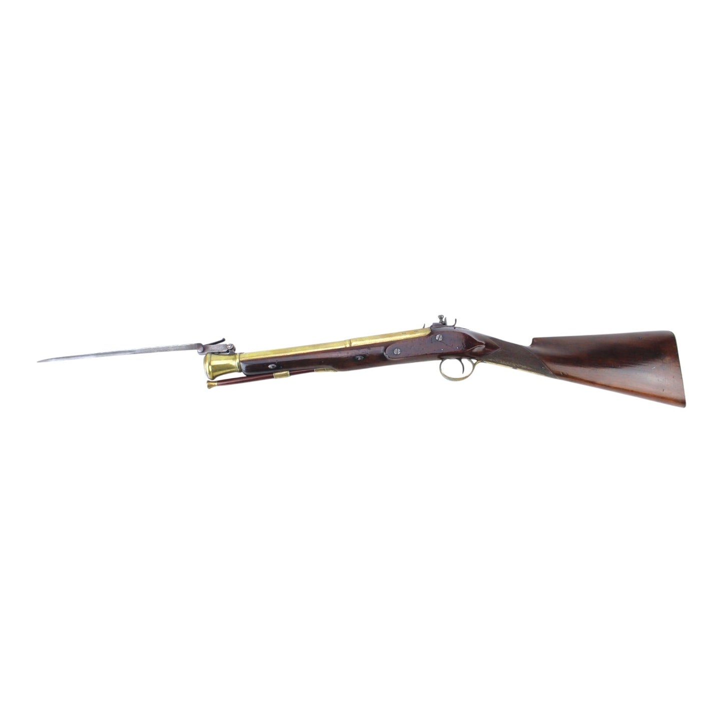 British Flintlock Blunderbuss with Spring Bayonet by W. Bond, London