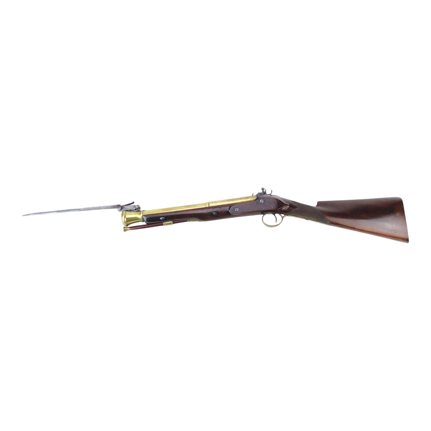 British Flintlock Blunderbuss with Spring Bayonet by W. Bond, London