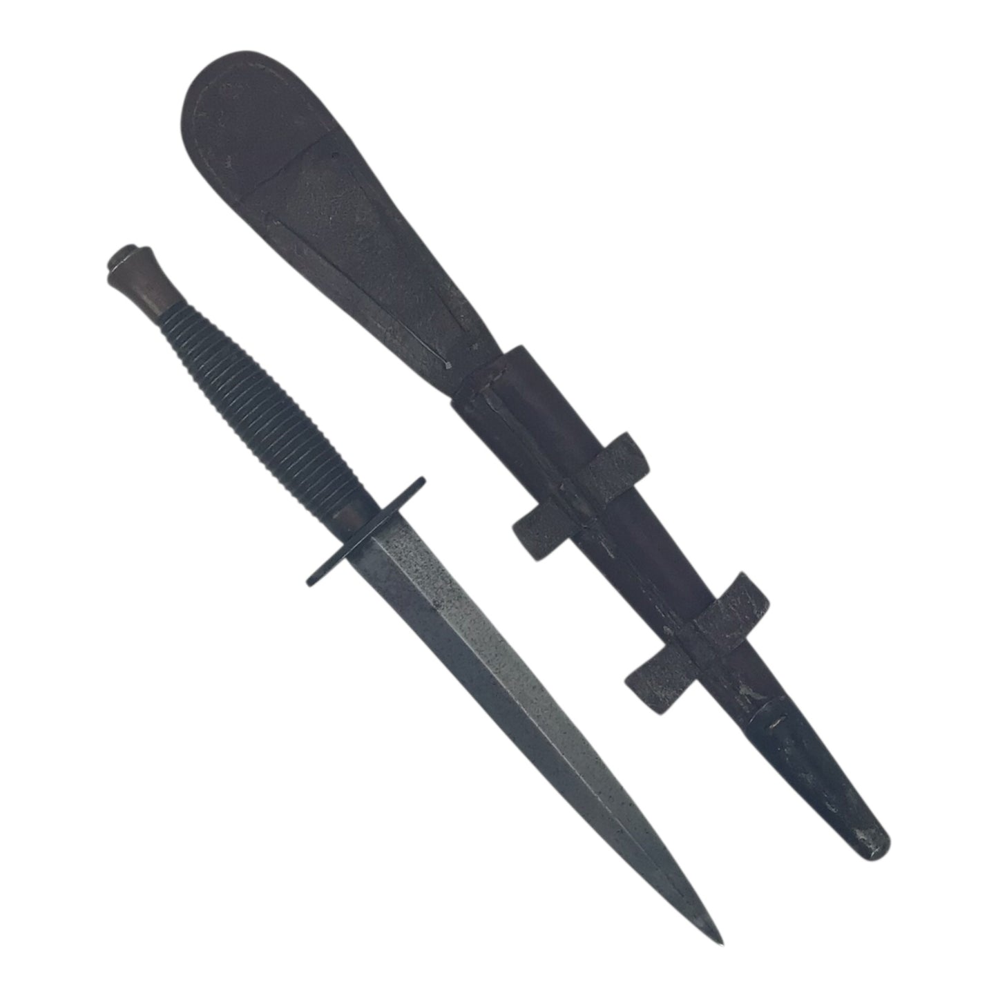 British Post-WW2 Fairbairn Sykes Fighting Knife with Scabbard