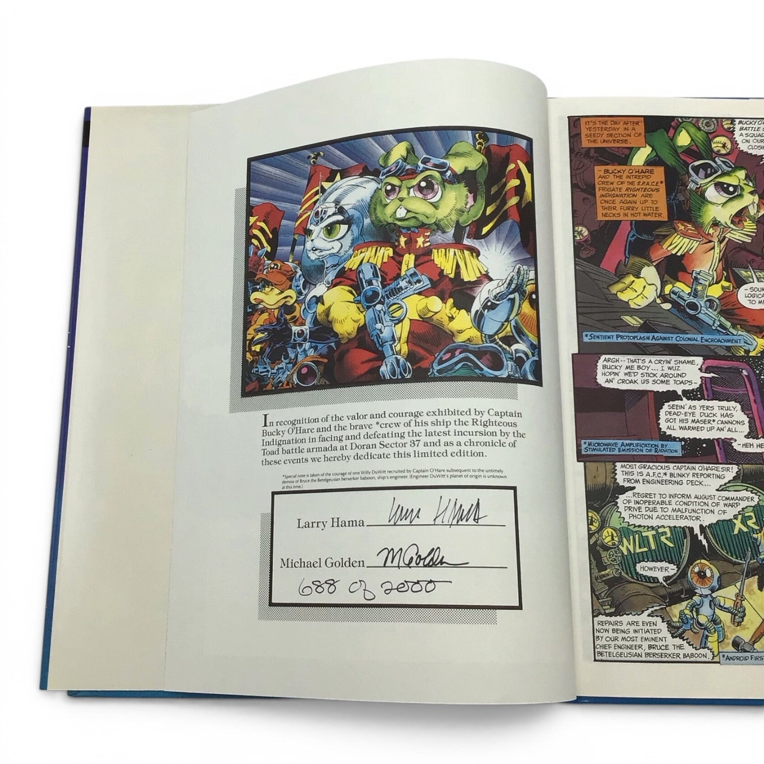 Bucky O'Hare Hardcover - Signed by Larry Hama & Michael Golden