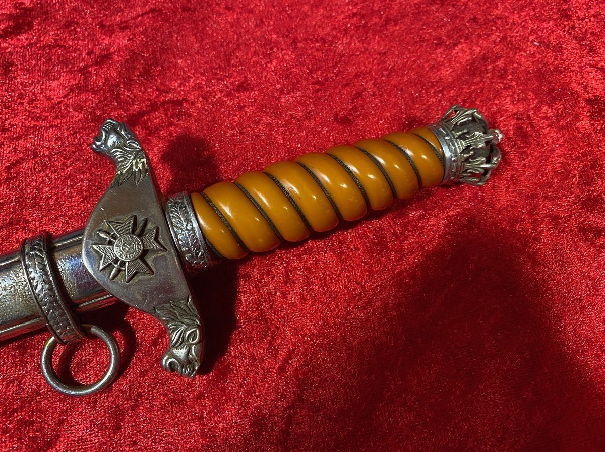 Bulgarian WW2 Officer Engraved Dagger- Rare