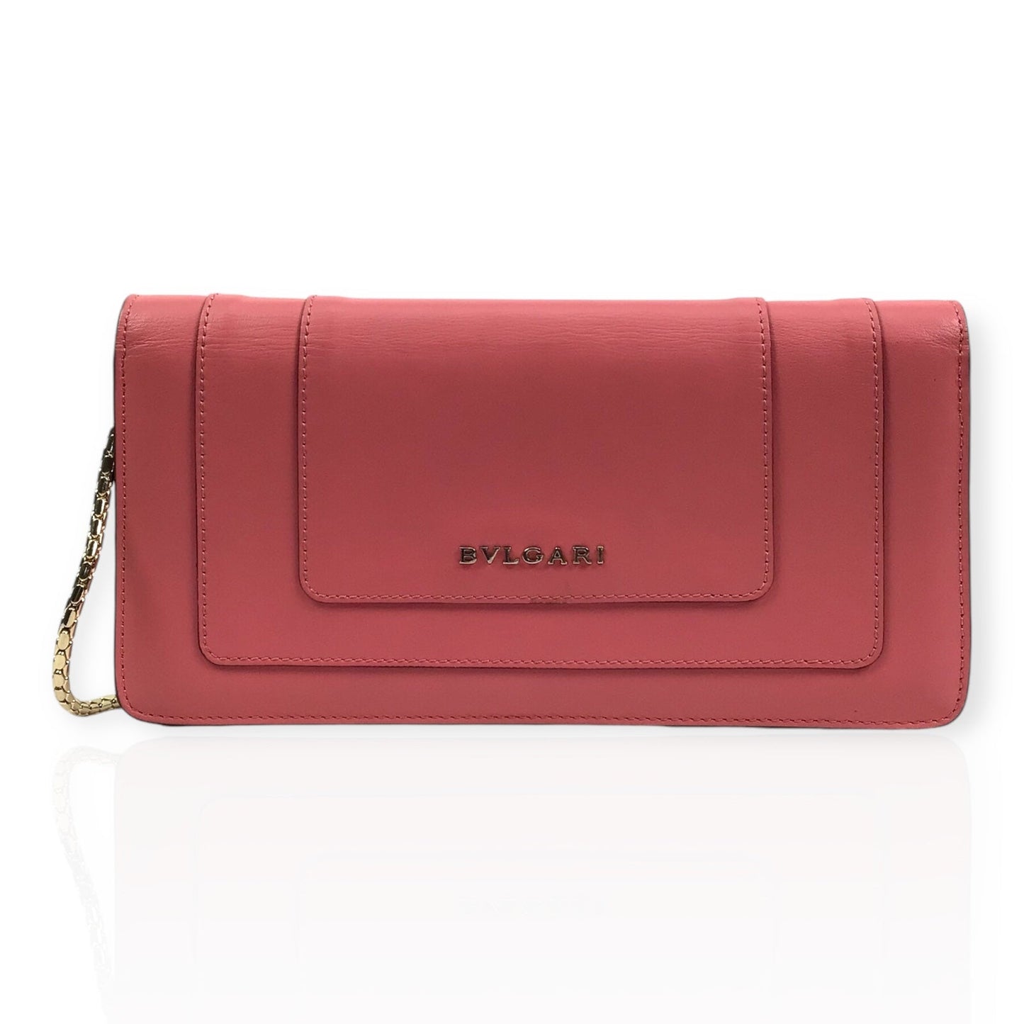 Bvlgari Serpenti Forever Pink Leather Shoulder Bag with Snakehead Clasp