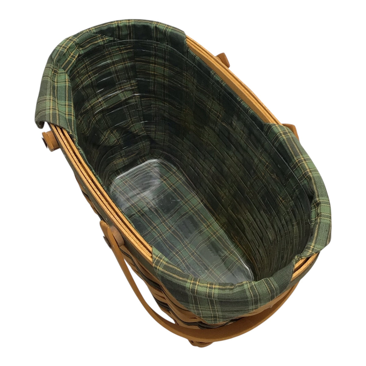 Longaberger 1997 Fellowship Basket w/ Liner, Protector, & Handle Wrap