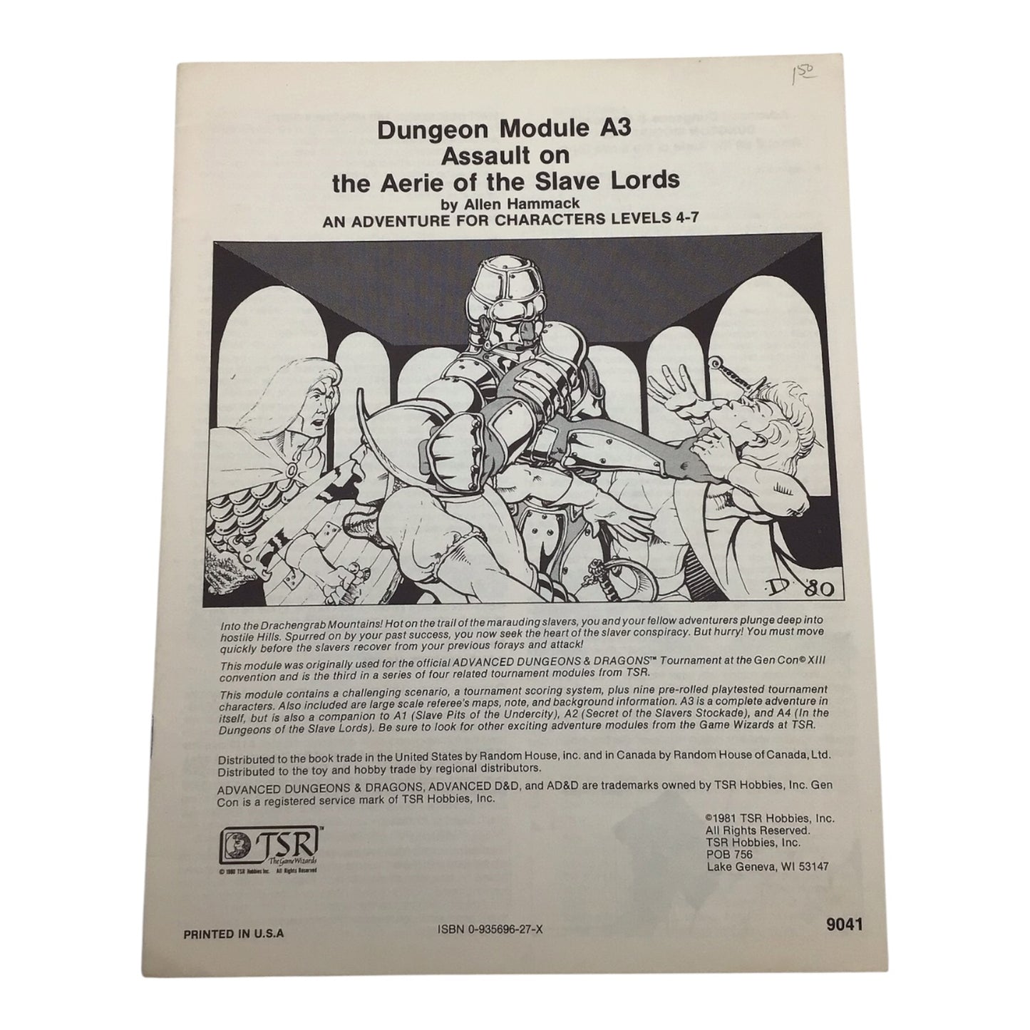 Dungeons & Dragons Module A3 Assault on the Aerie of the Slave Lords 1981
