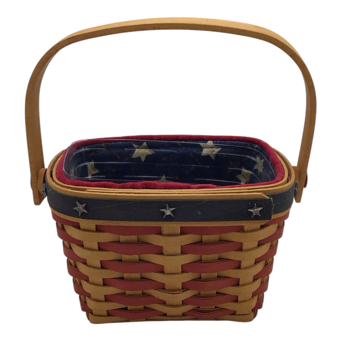 Longaberger 2001 Inaugural Basket w/ Liner & Plastic Protector
