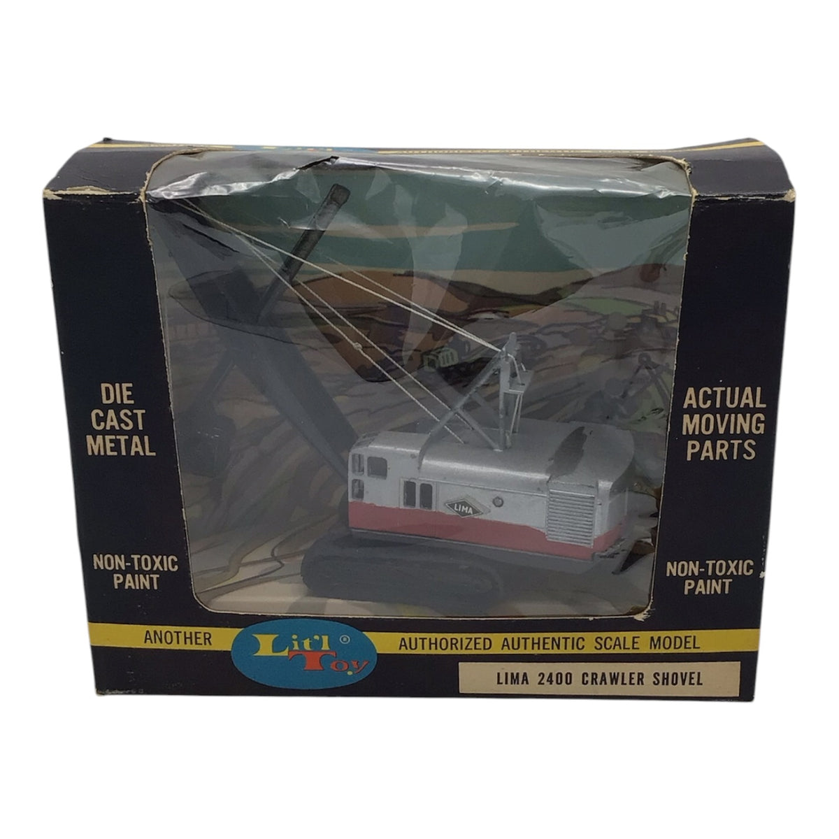 Lima 2400 Crawler Shovel Die Cast Metal Scale Model in Original Box - Lit'l Toy
