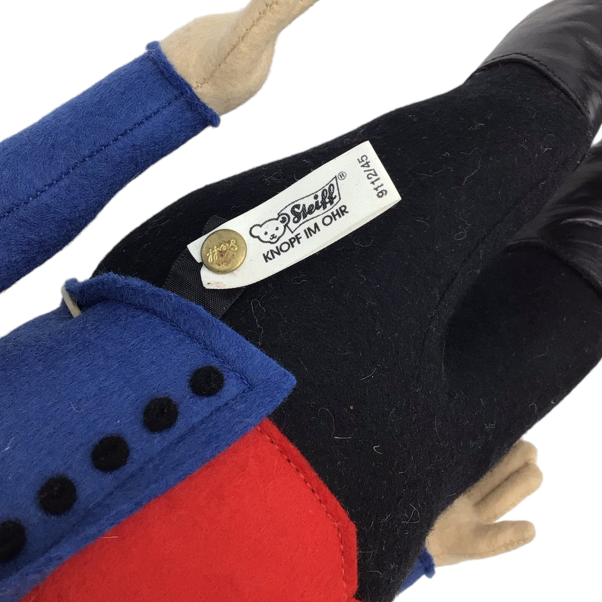 German Steiff Peasant Jorg Felt Doll 9112/45 - Numbered 87/88