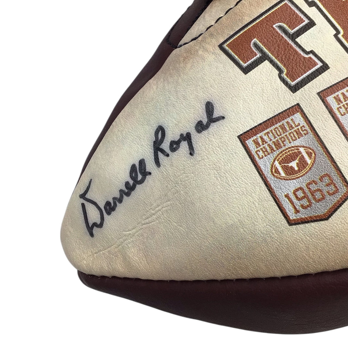 U.T Longhorn Football Signed By Darrell Royal & Mack Brown