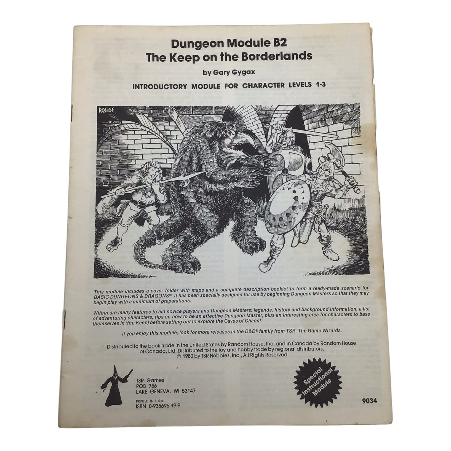 Dungeons & Dragons Module B2 The Keep on the Borderlands #9034 (1980)