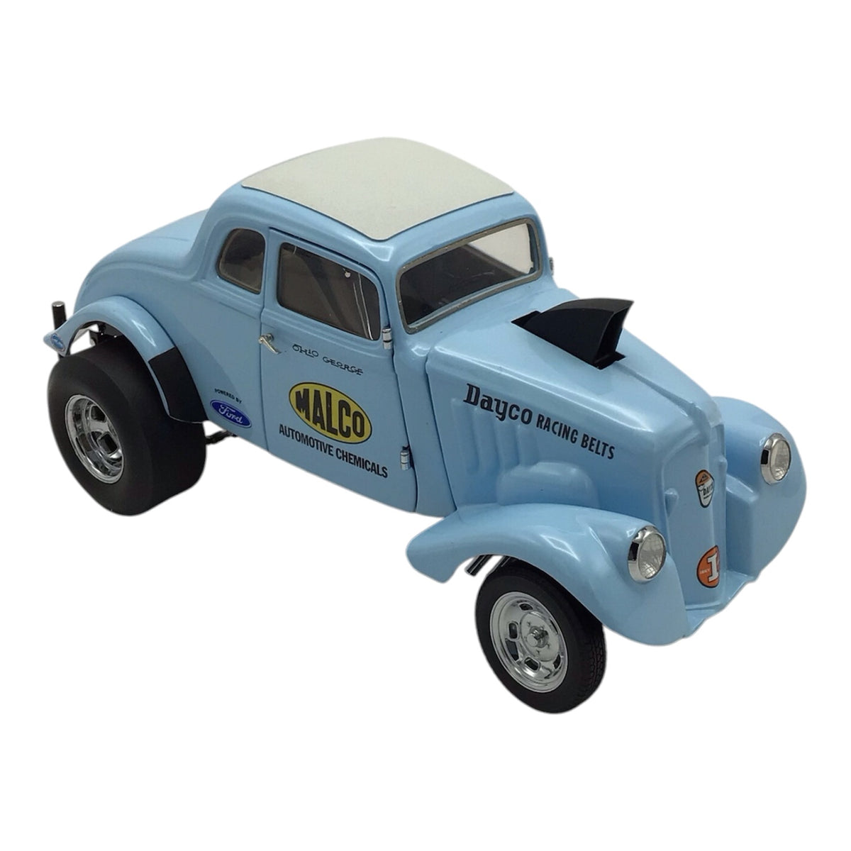 1:18 Scale 1933 Willys Gasser Malco Auto Chemicals Diecast Model
