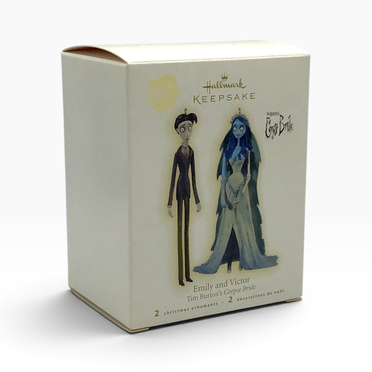 Hallmark Keepsake Emily and Victor – Tim Burton's Corpse Bride – 2009 – 2-Piece Ornament Set