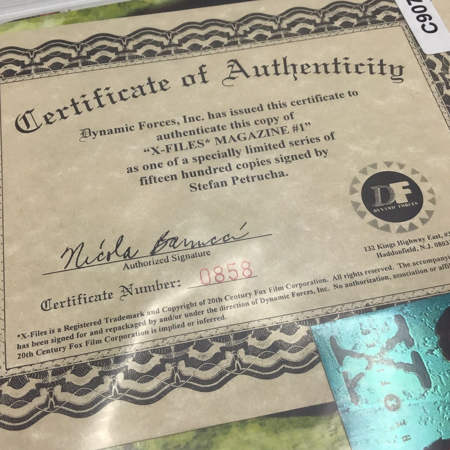 The X-Files Magazine #1A Winter 1996 – Signed & Numbered Deluxe Edition