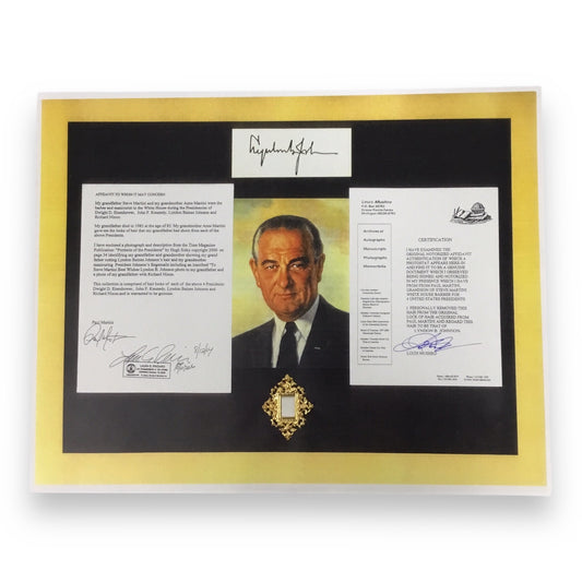Lyndon B. Johnson Hair Clipping with COA