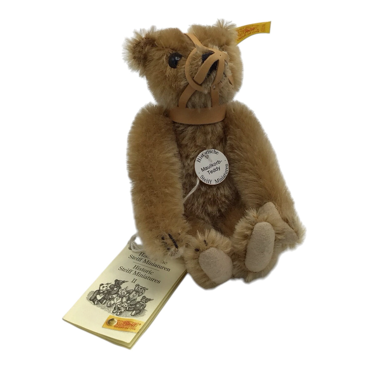 German Steiff Miniature Historic Brown Muzzle Bear 029196 Mohair Toy