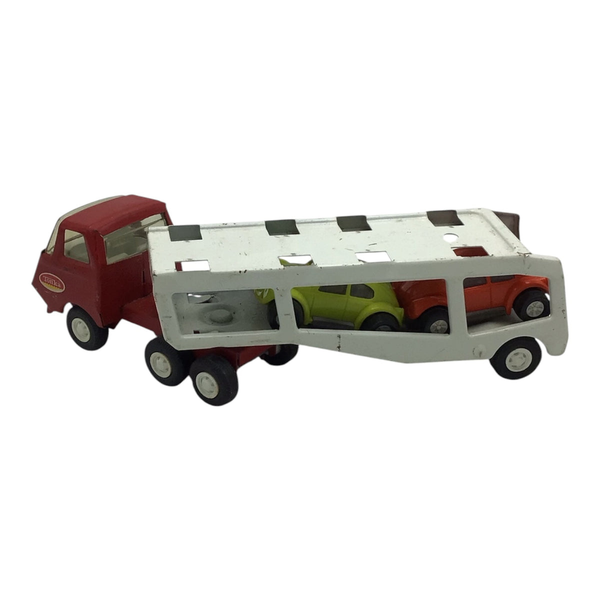 Vintage Tonka Diecast Car Transporter w/ 2 Cars