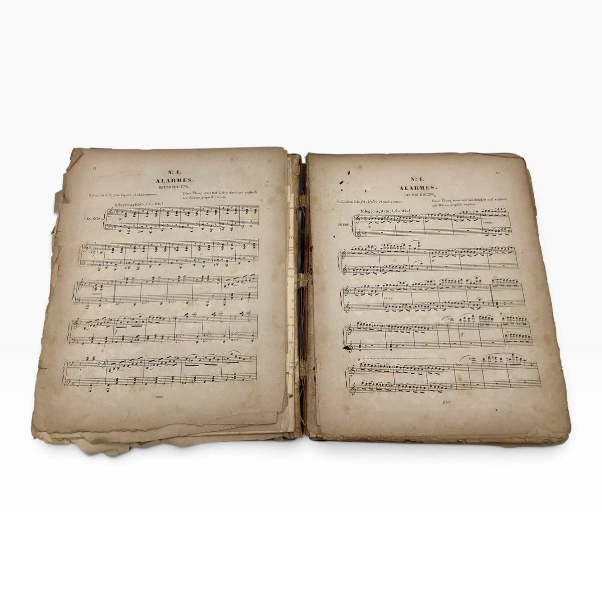 Antique 1800s Large Custom German Sammelband – Bound Collection of Piano Sheet Music