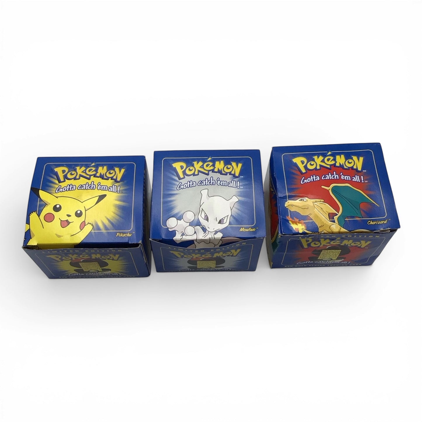 1999 Pokemon Burger King Limited Edition Gold Plated Card Set with Original BK Bags