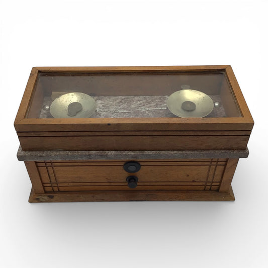 Vintage Apothecary Scale - Marble and Wood