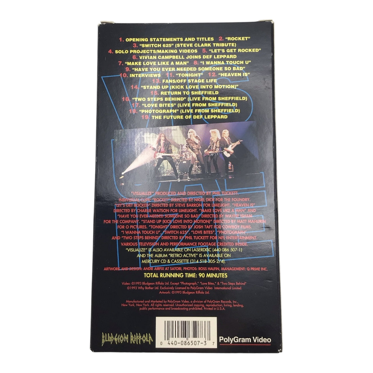 Def Leppard Visualize VHS Tape