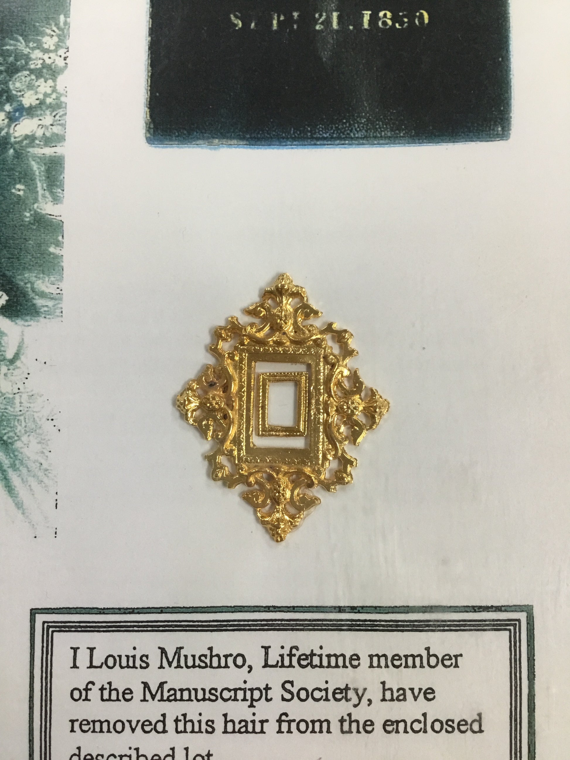 Jenny Lind, the Swedish Nightengale, Hair Clipping with COA