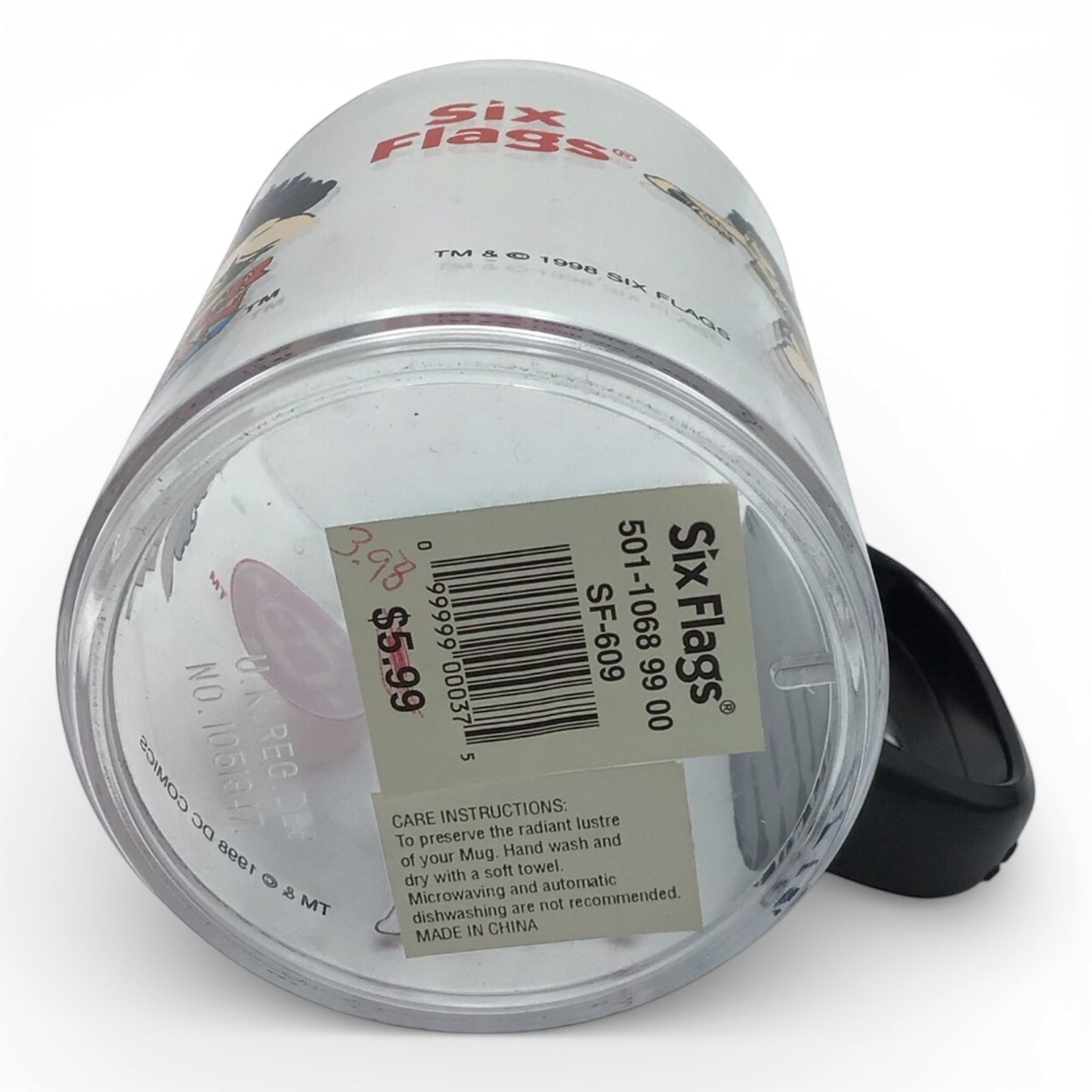 RARE Six Flags Wonder Woman Cup with Straw 1998