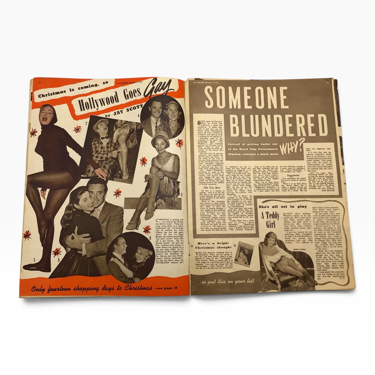 Vintage 1954 Picturegoer Film and Entertainment British Film Magazine Set - 8 Issues
