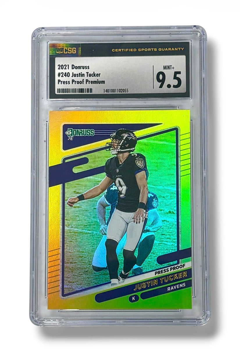 2021 Donruss Press Proof Premium #240 Justin Tucker CSG 9.5 - 401001102055