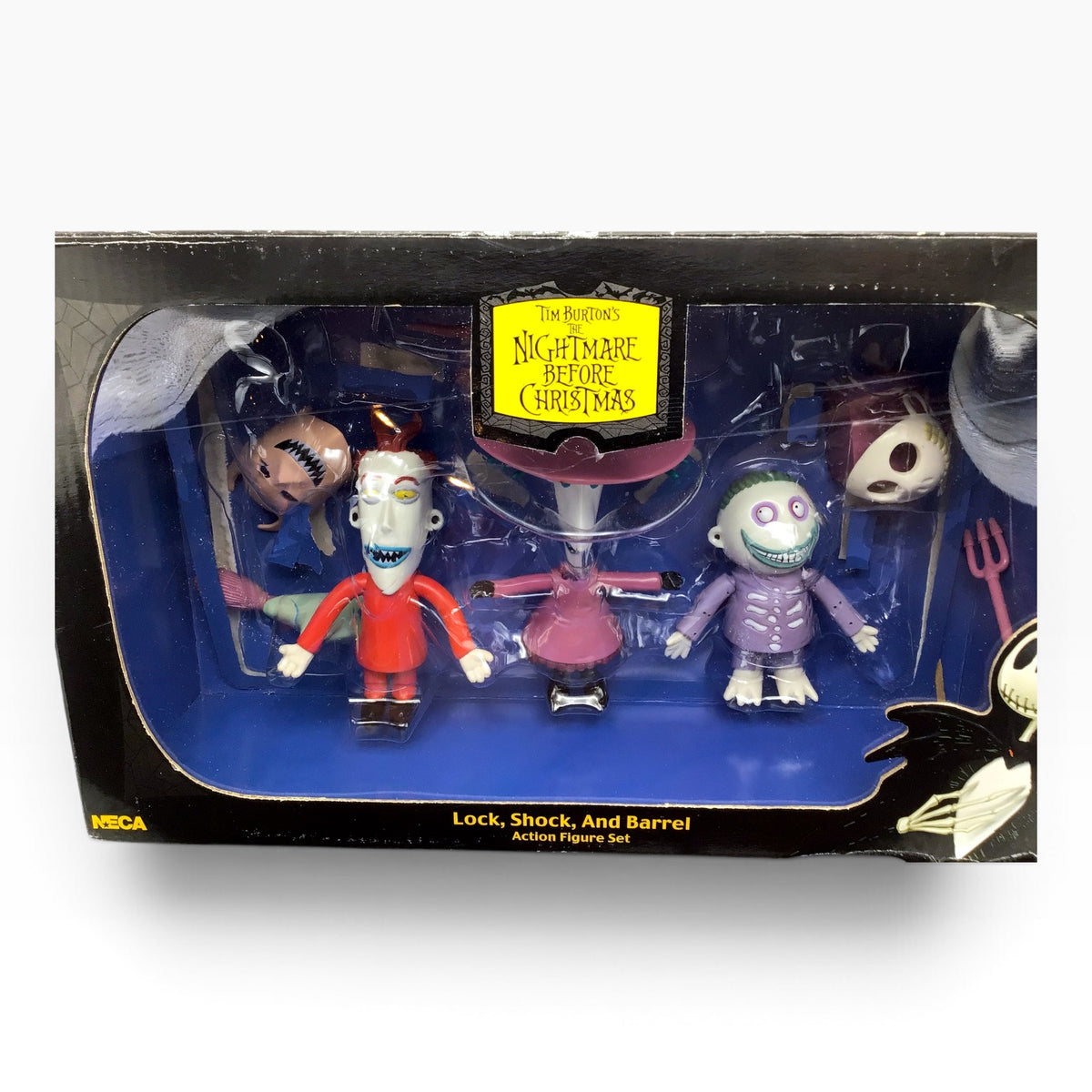 Tim Burton's The Nightmare Before Christmas Lock, Shock & Barrel Action Figure Set – NECA Reel Toys – 2004