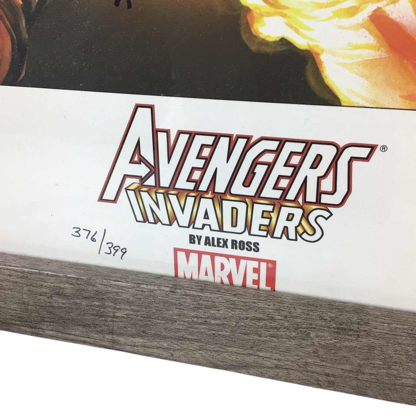 Framed Avengers Invaders Poster Signed by Herb Trimpe - Limited Edition 376/399