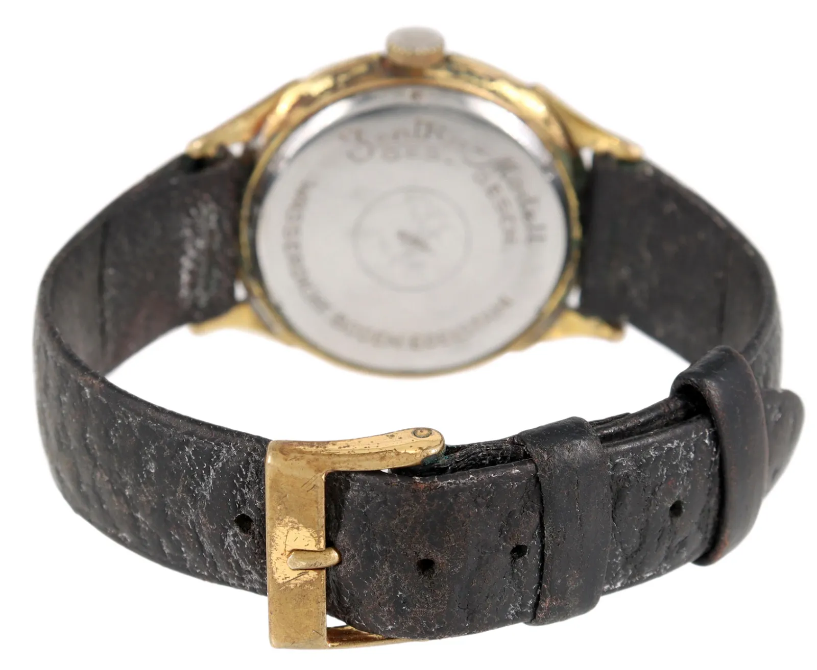 CC#WIW0942 - HITLER PHOTO GERMAN WWII-ERA WRISTWATCH, OPERATING 1st SS Panzer Division Leibstandarte SS Adolf Hitler