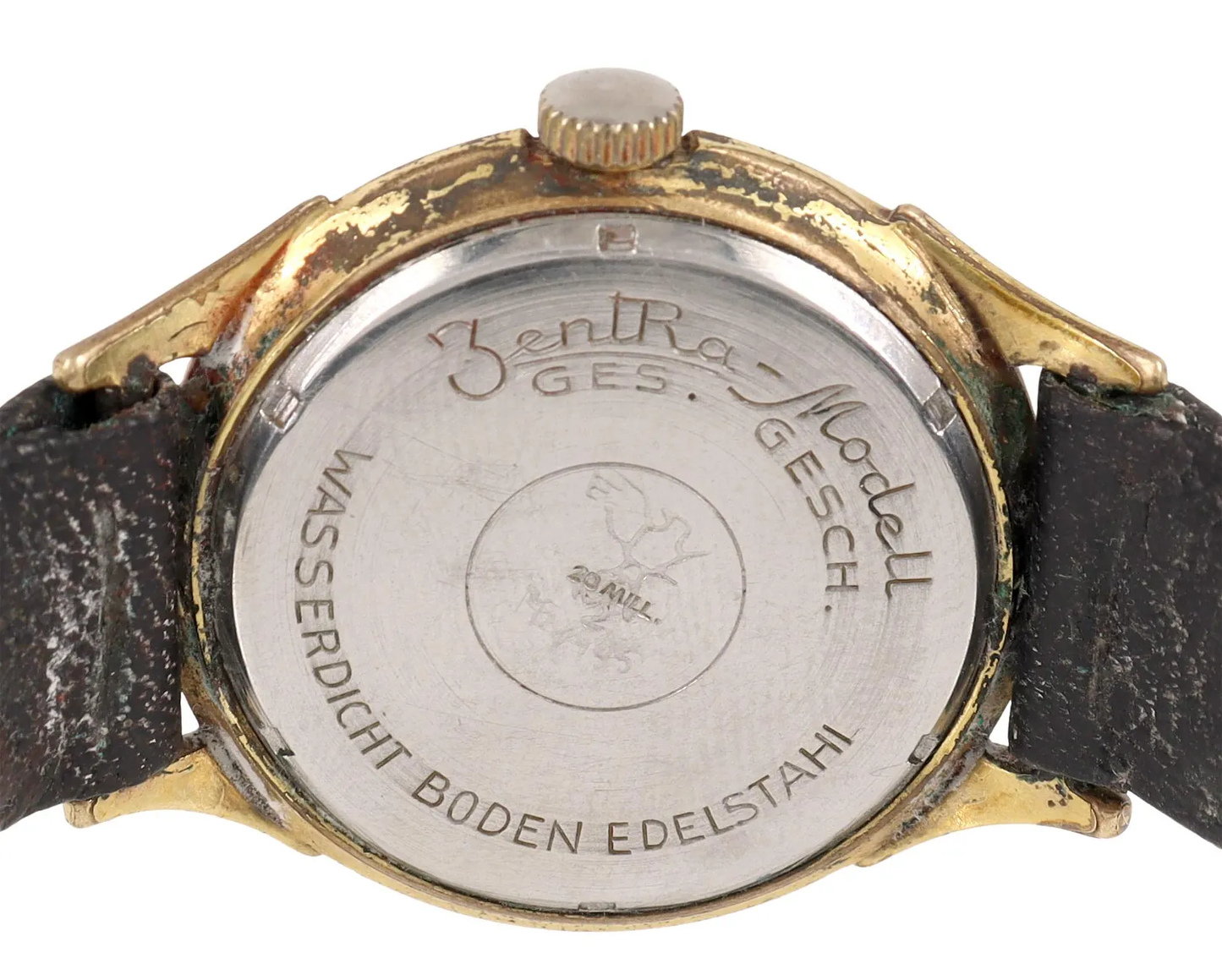 CC#WIW0942 - HITLER PHOTO GERMAN WWII-ERA WRISTWATCH, OPERATING 1st SS Panzer Division Leibstandarte SS Adolf Hitler