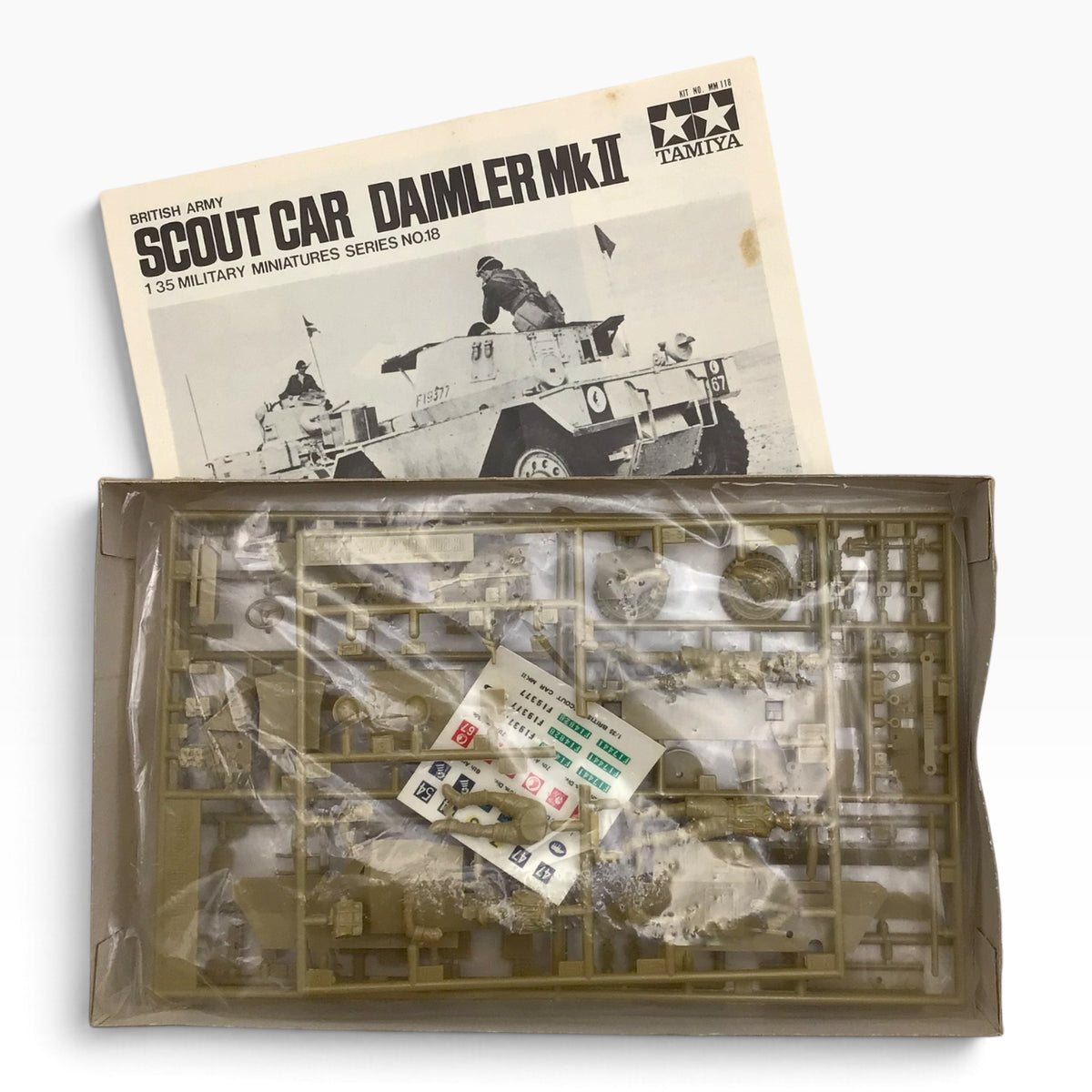 Tamiya MM118-350 1/35 British Scout Car Daimler Mk.II Scale Model Kit - 1972