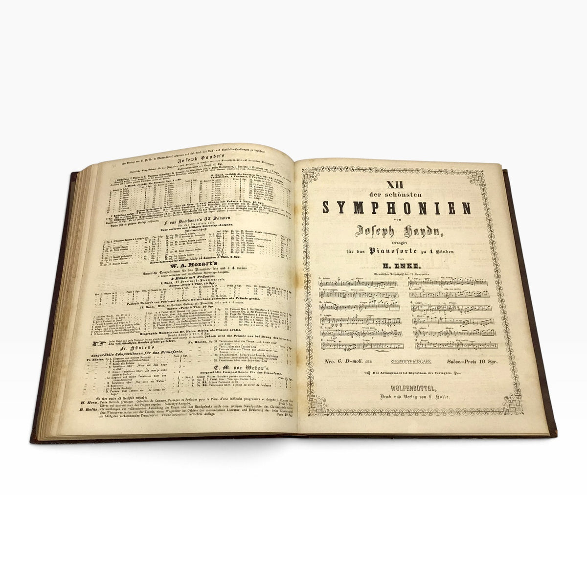 Joseph Haydn's Selected Compositions for Piano 4 Hands Vol. 12 – Antique 1800s German Sheet Music