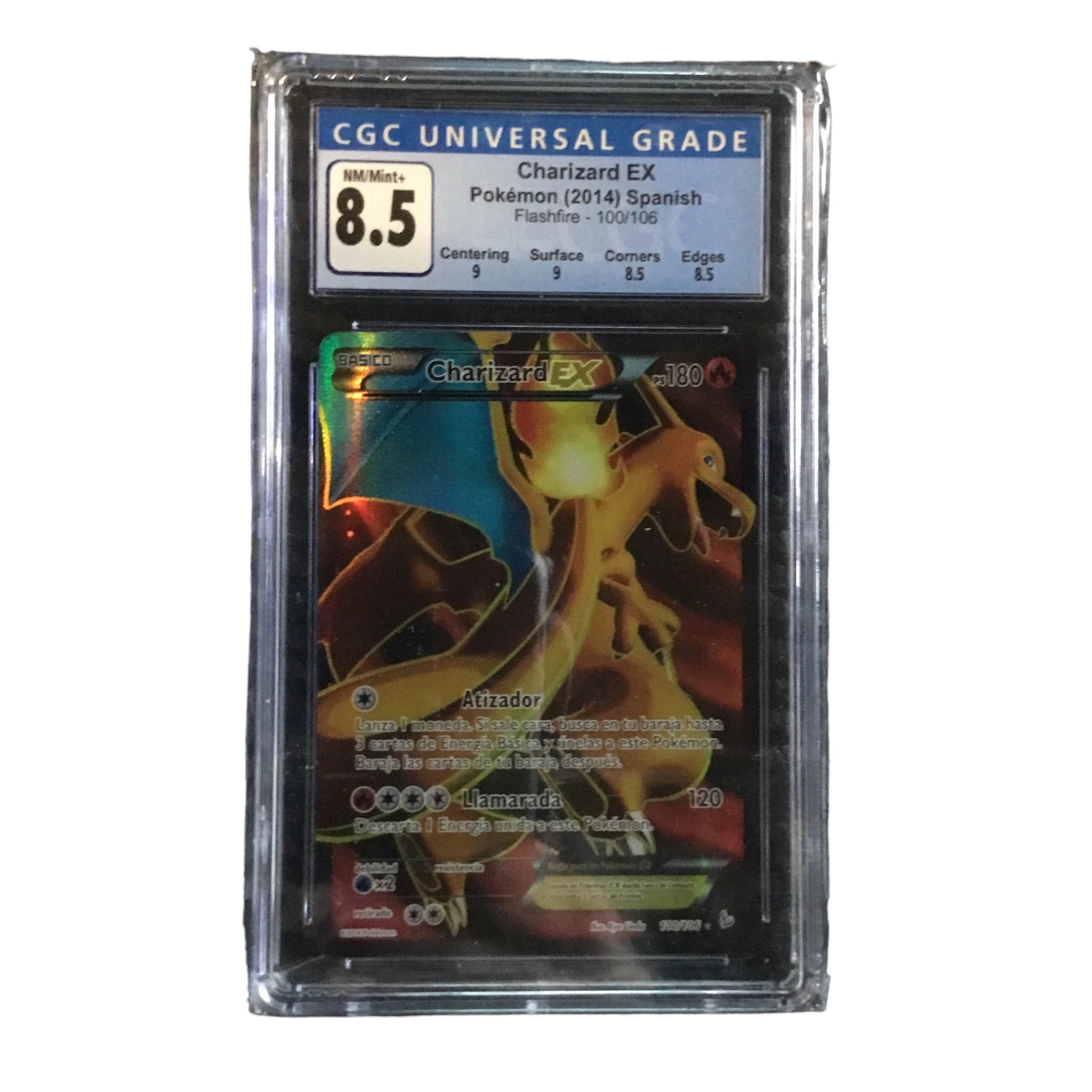 CGC 8.5 - Charizard EX Pokemon (2014) Spanish / Flashfire Series 100/106