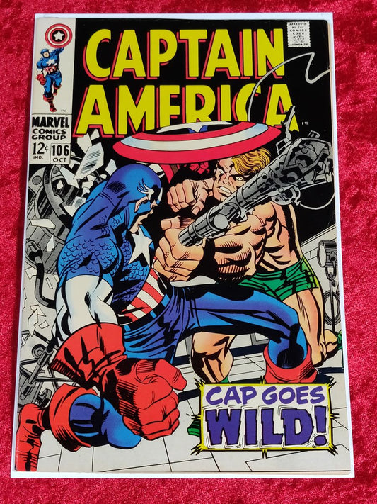Captain America #106- Stan Lee & Jack Kirby - "Cap Goes Wild!"