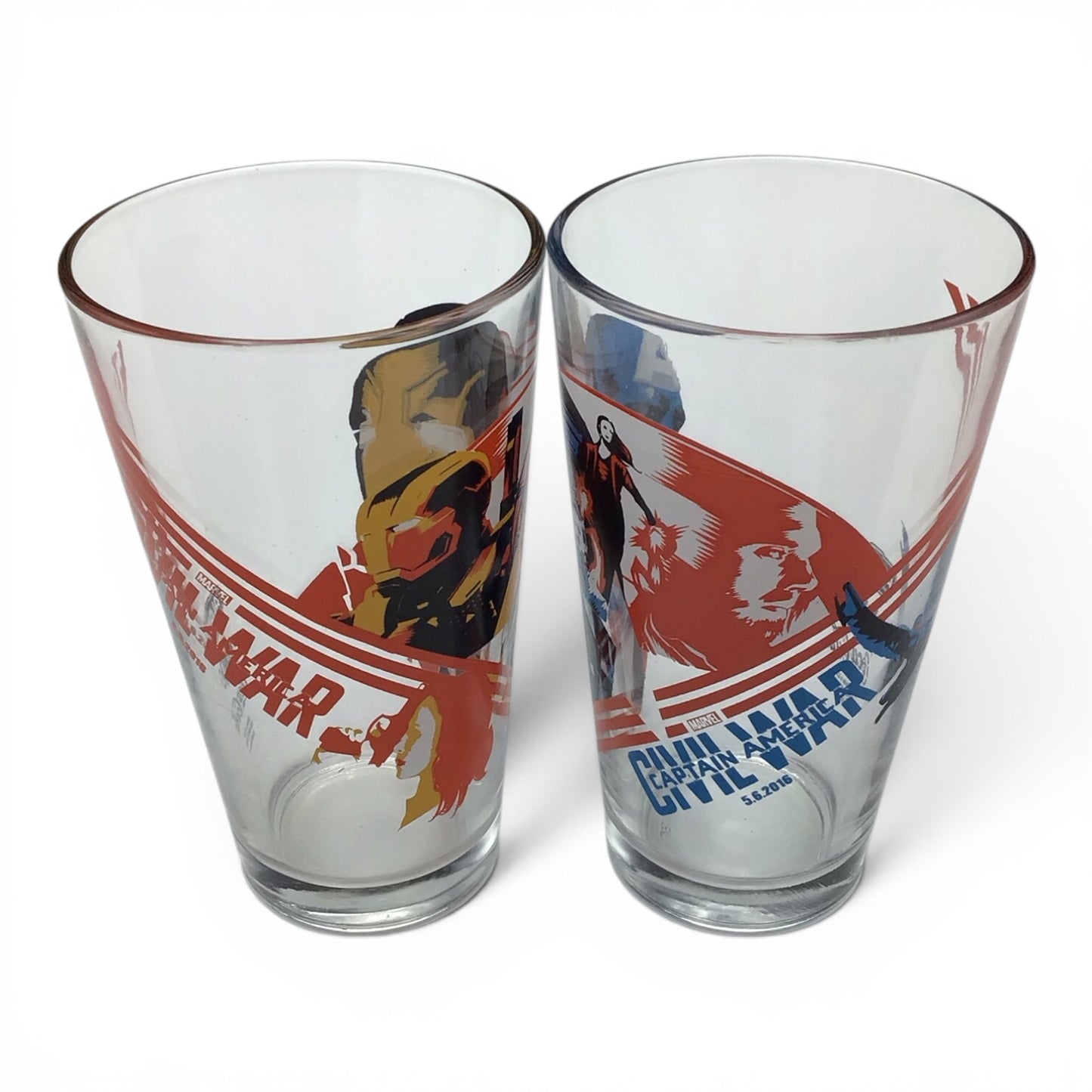 Captain America Civil War Mondo x Alamo Pint Glass Set of 2
