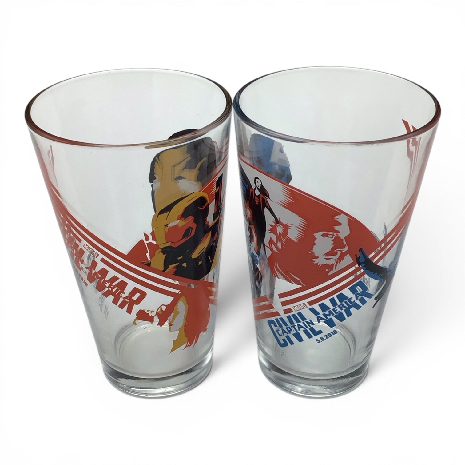 Captain America Civil War Mondo x Alamo Pint Glass Set of 2