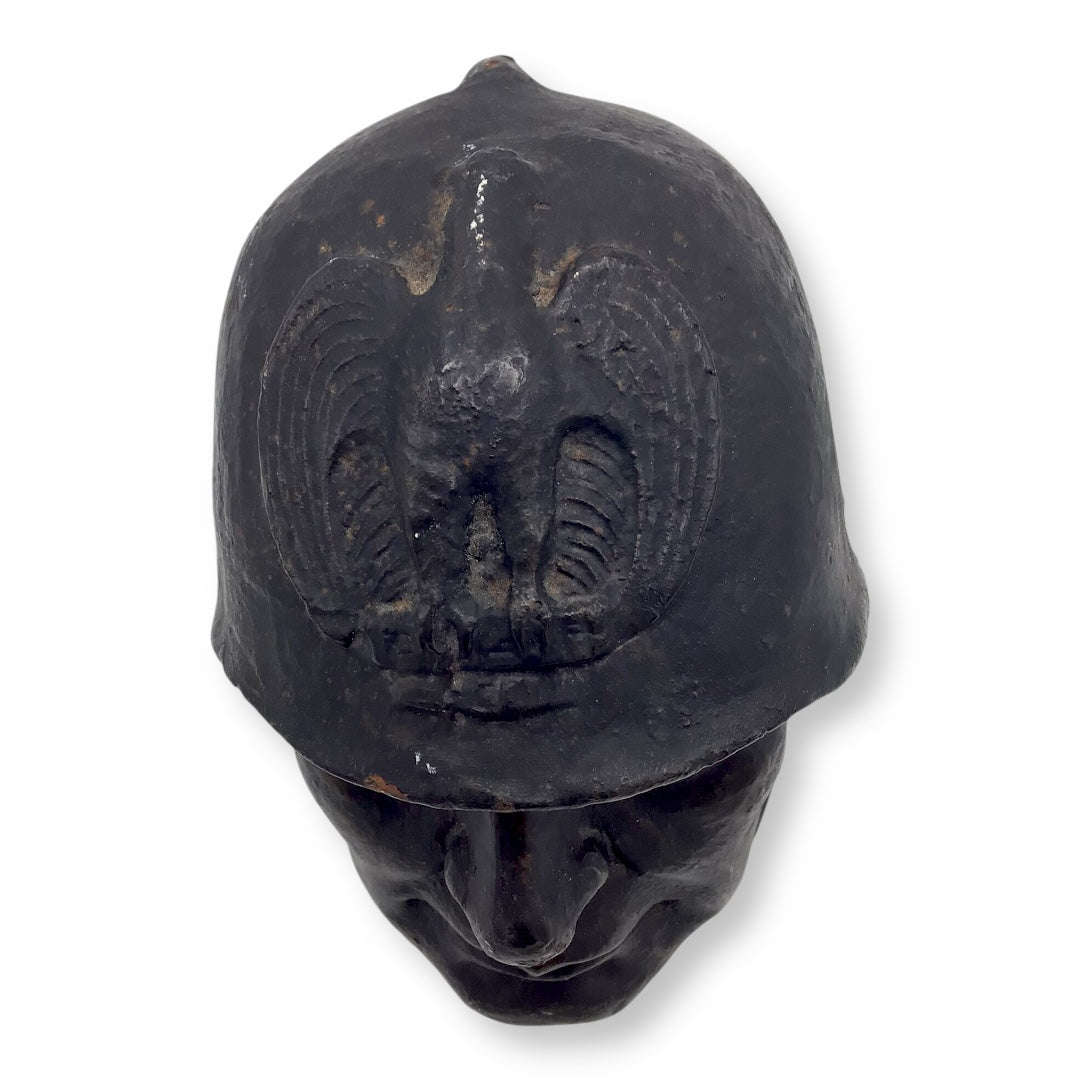Cast Iron Bust of Benito Mussolini – RARE Italian WWII-Era Sculpture