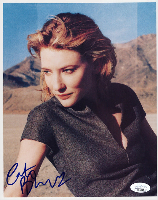 Cate Blanchett Signed Photo 8x10, Cate Blanchett Autograph in Black Top in Desert, JSA and PSA Letter Double Certified Authentic UU42423
