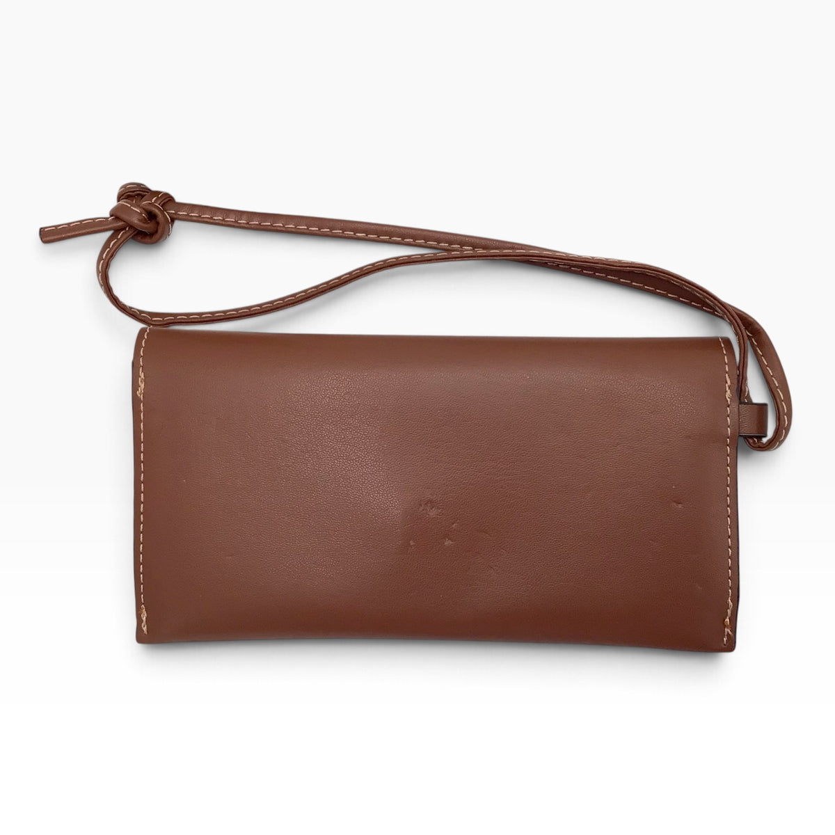 Celine Authentic Sunglasses Case Wristlet Brown Leather Logo
