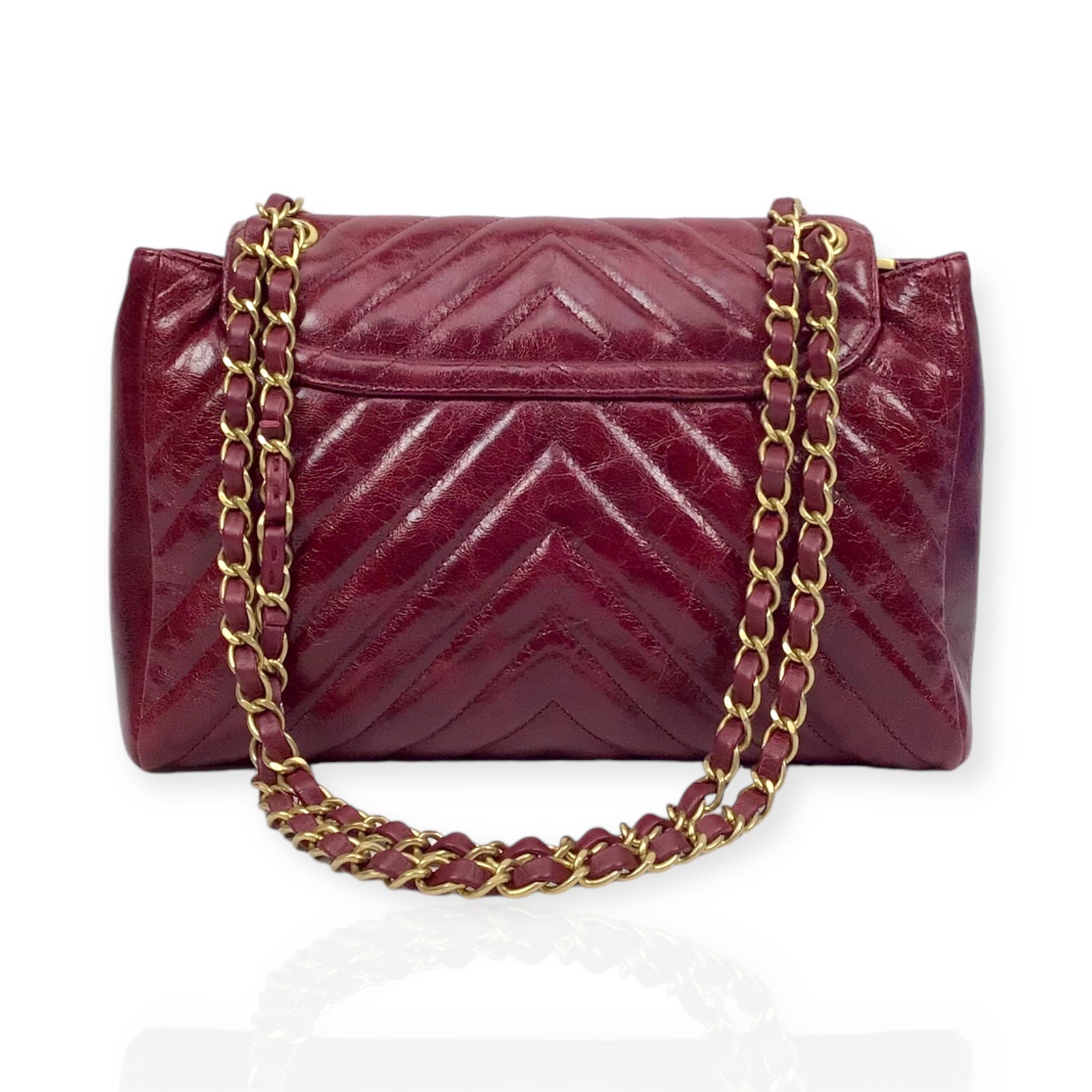 Chanel Burgundy Flap Bag - Classic Double Chain in Luxe Burgundy Leather