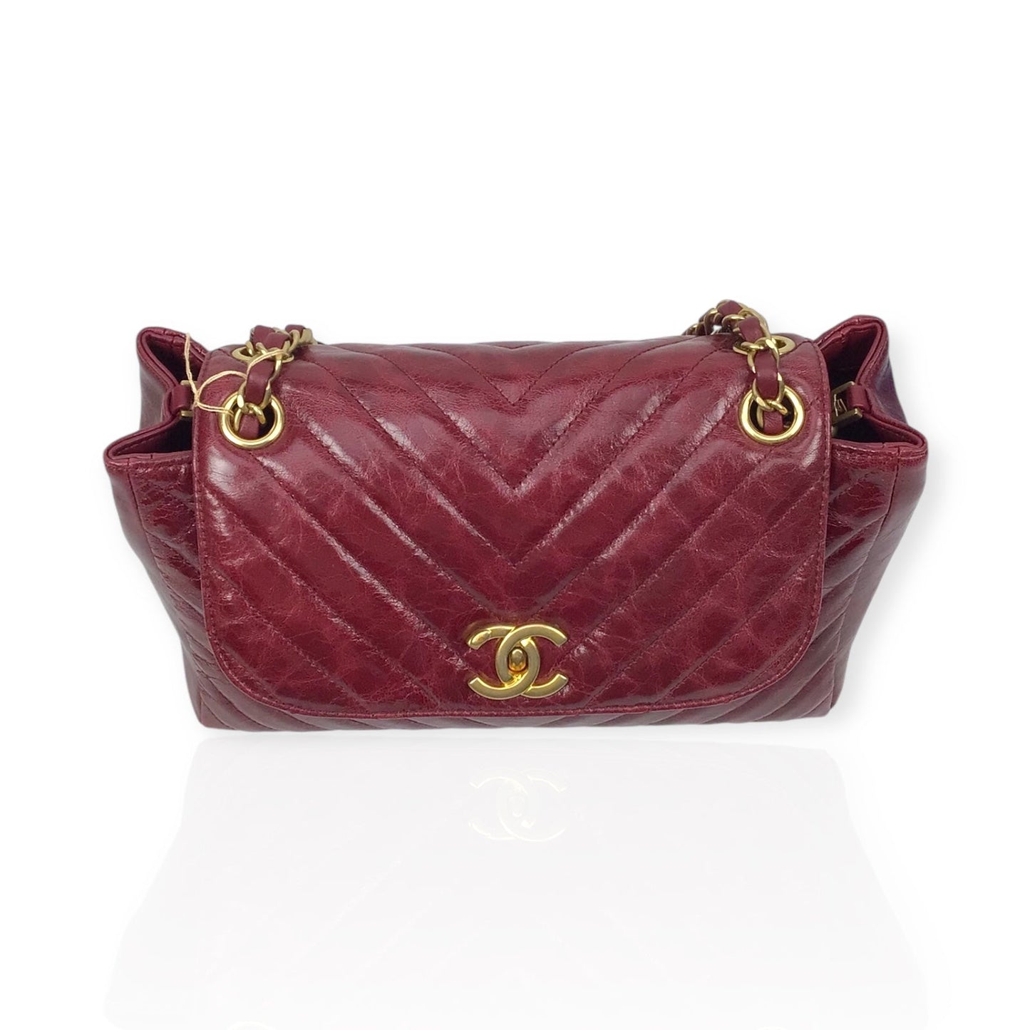 Chanel Burgundy Flap Bag - Classic Double Chain in Luxe Burgundy Leather