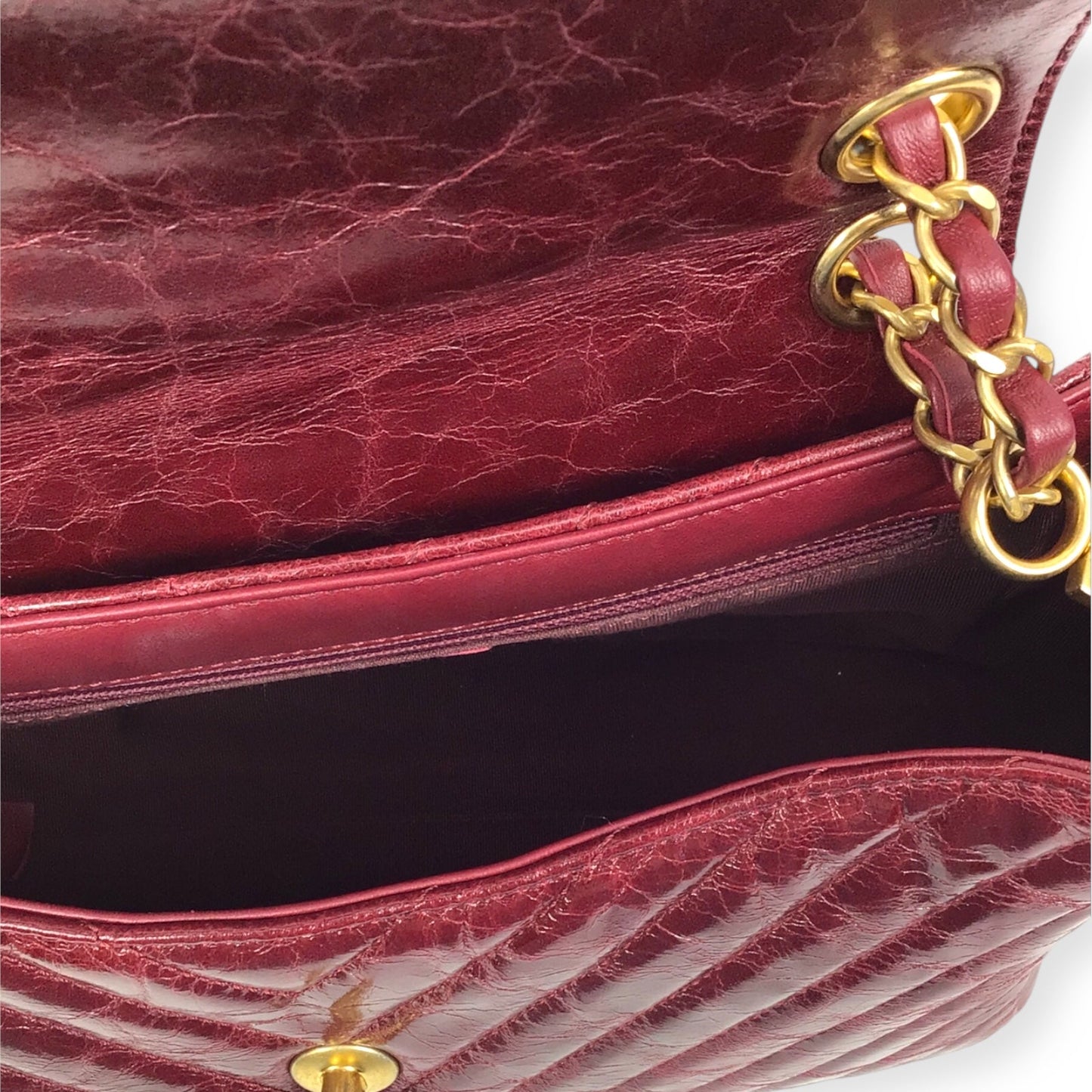 Chanel Burgundy Flap Bag - Classic Double Chain in Luxe Burgundy Leather